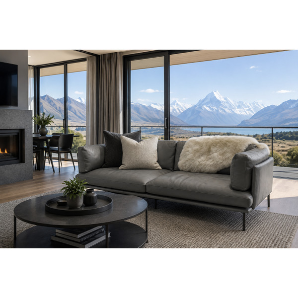 BRIOCHE 3 SEATER IN LEATHER BY HALO